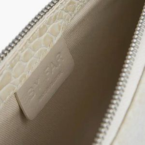 By Far Rachel Croc Embossed Leather Bag